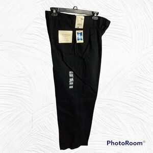 New w Tags Covington Black Double Pleat Adj Waistband Twill Pants Boys Husky 33H